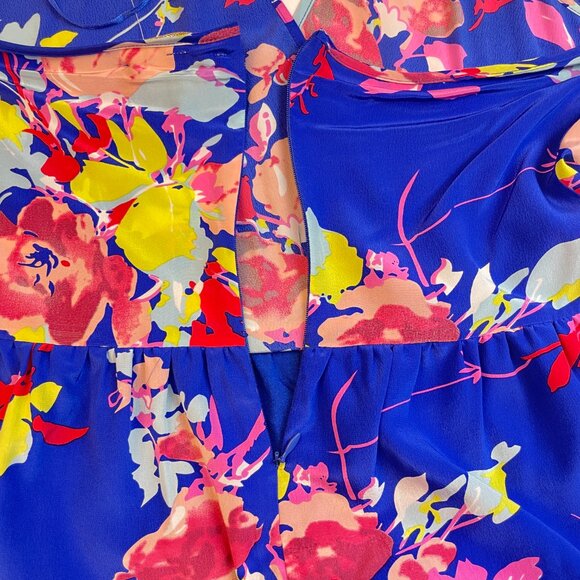 NWT Yumi Kim Floral Halter Wide Leg Jumpsuit in Royal Blue, Size - Picture 7 of 9